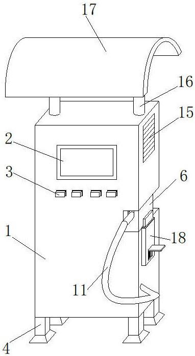 一种具有翻转收纳充电枪功能的充电桩结构的制作方法