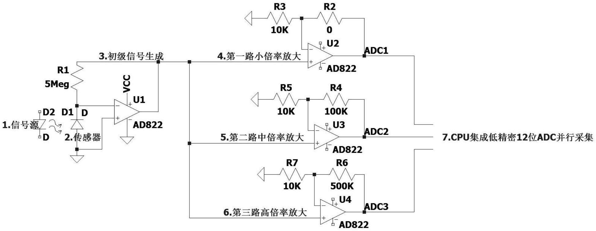 一种多量程动态采集放大电路的制作方法